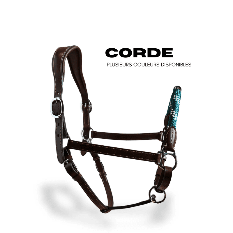 Licol personnalisable Cuir et Corde Neckfit