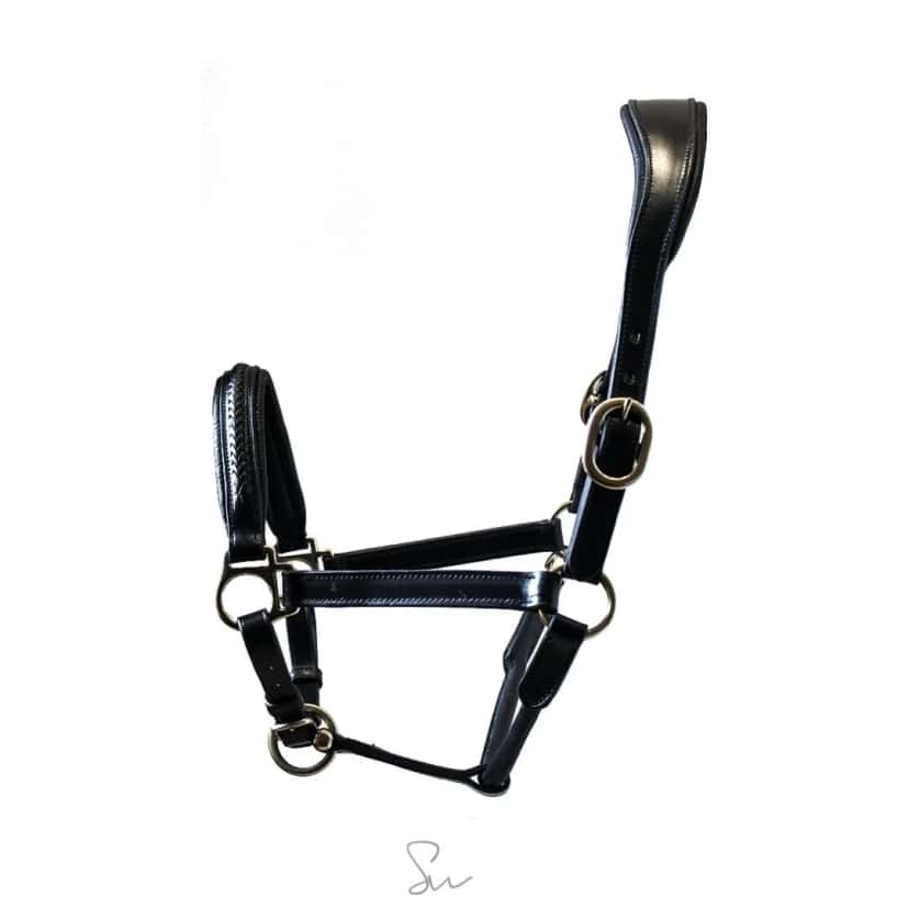 Licol personnalisable en cuir tressé St Moritz